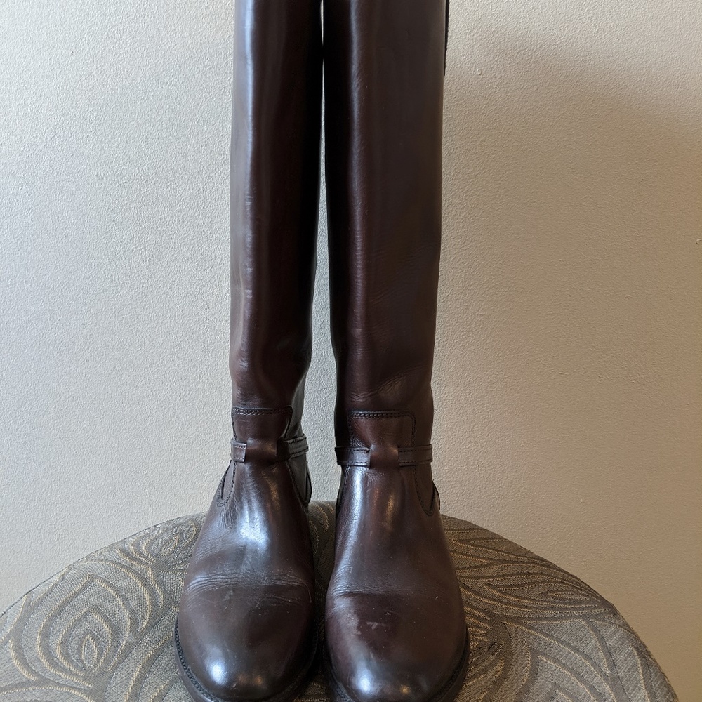 Frye Lindsay Plate Knee High Equestrian Boots